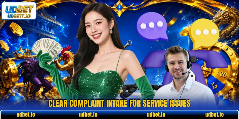 Clear complaint intake for service issues