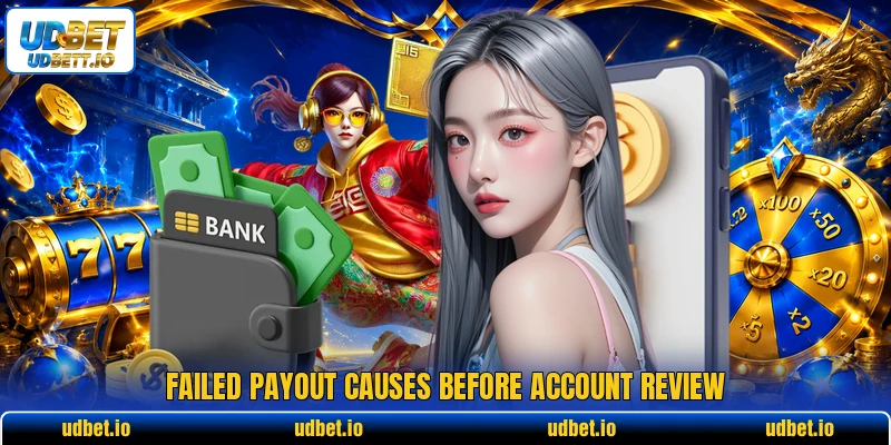 Failed payout causes before account review