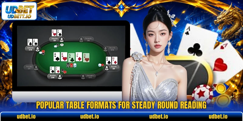Popular table formats for steady round reading