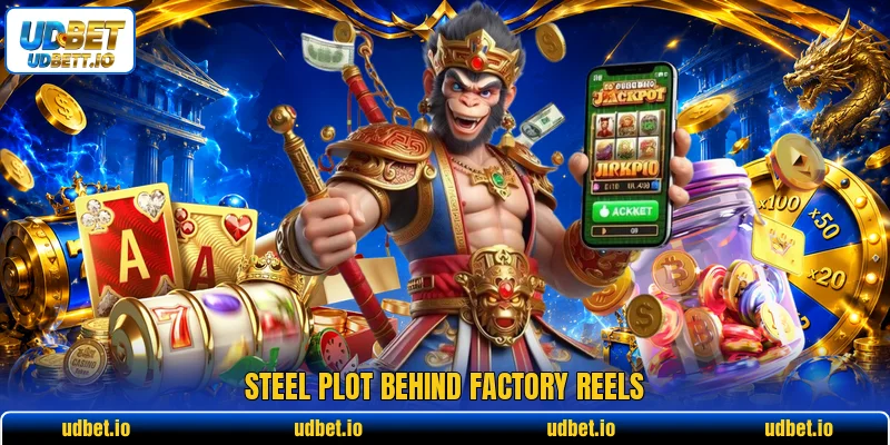 Steel plot behind factory reels